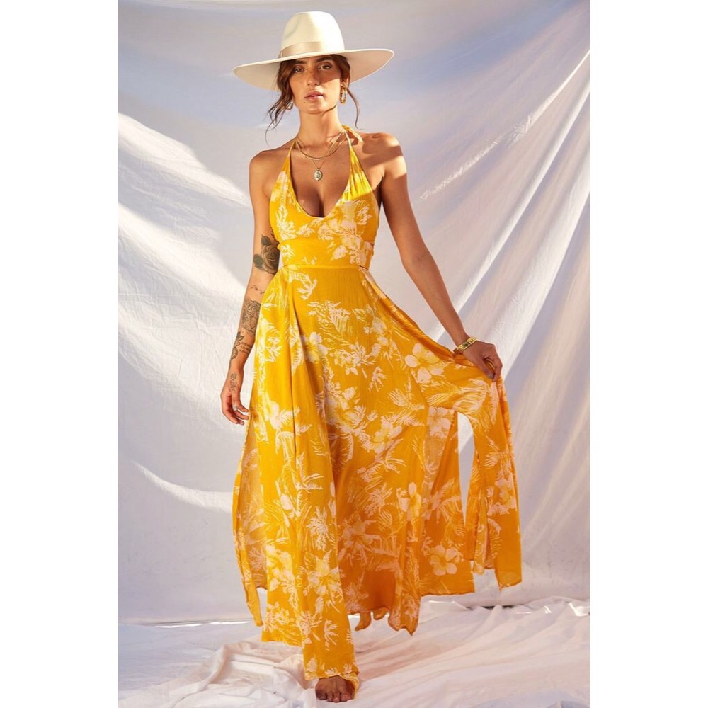 NWT FREE PEOPLE LILLE PRINTED MAXI DRESS